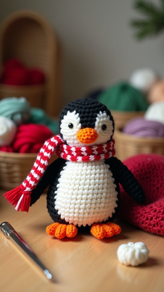 festive penguin tree decoration