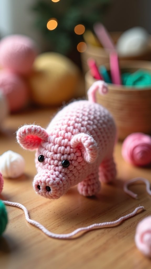 festive porcine decoration piece