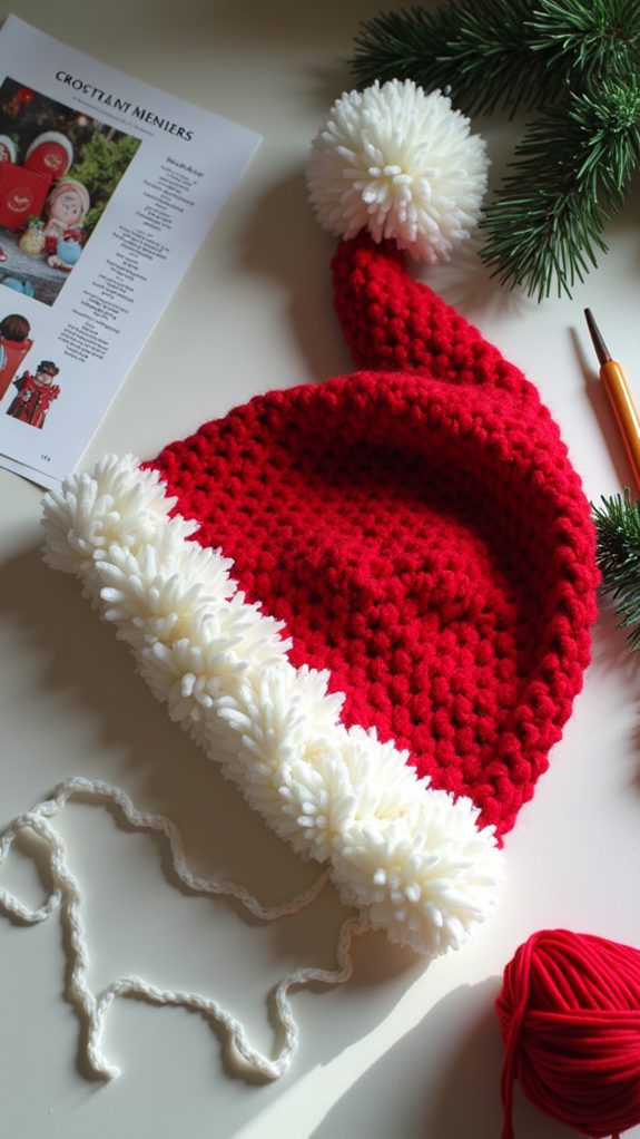 festive santa hat charm