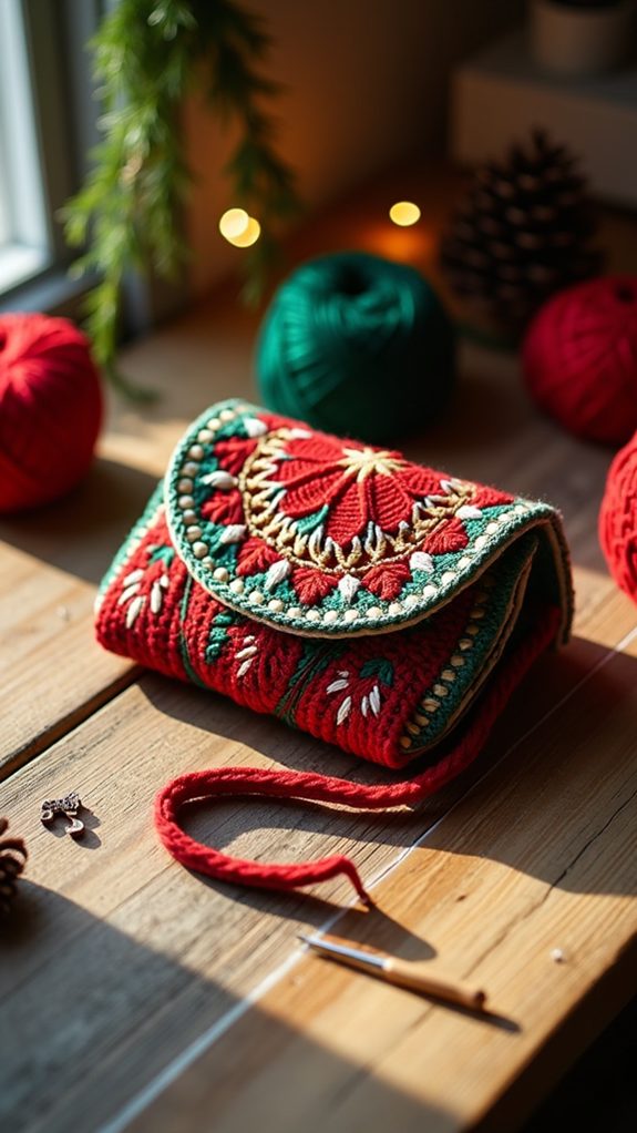 festive seasonal carryall pouch