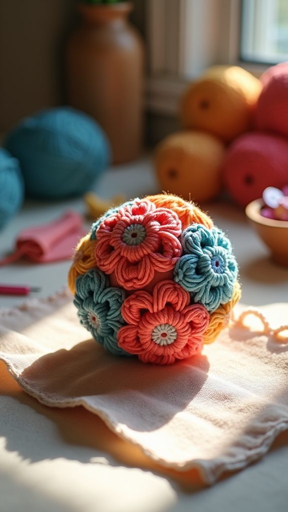 floral patterned decorative sphere