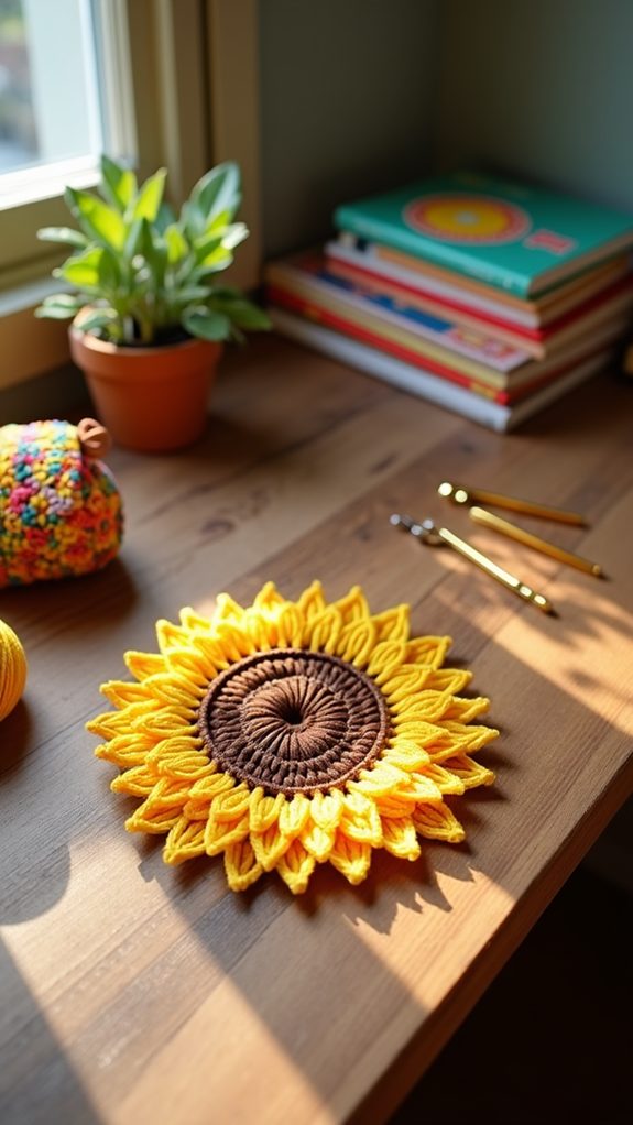 floral themed drink coaster