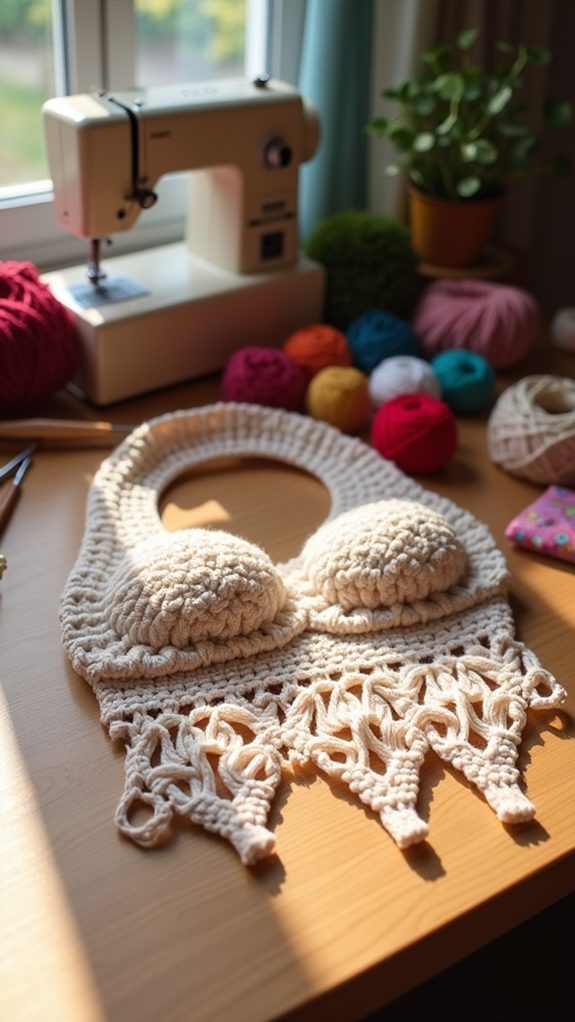 fringed crochet bralette design