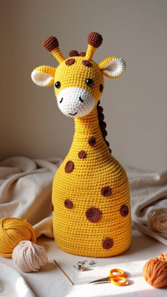 giraffe themed bottle cover