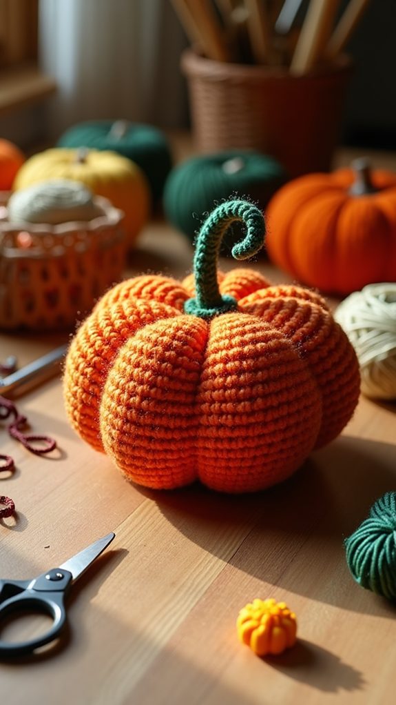 glittery decorative halloween pumpkin