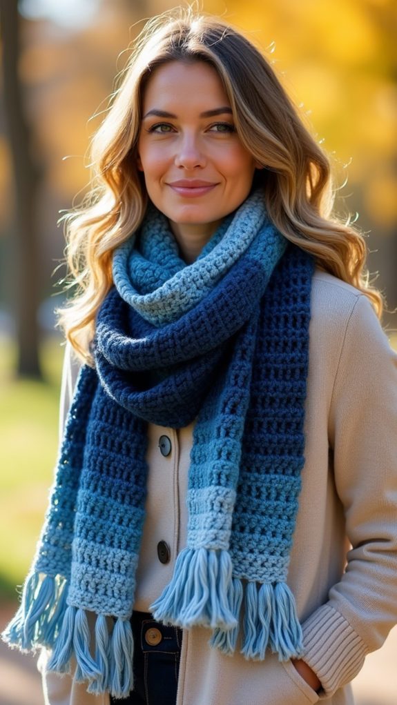 gradient color scarf design