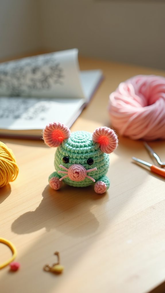 handcrafted crochet baby toy