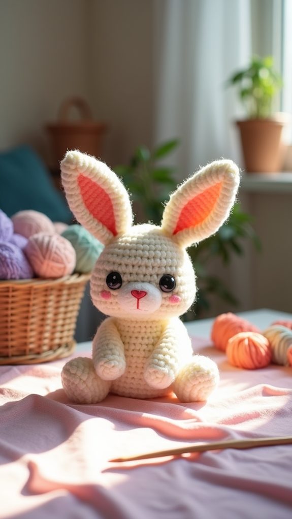 handcrafted crochet bunny toy