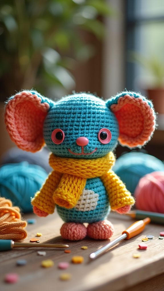 handcrafted crochet monster doll