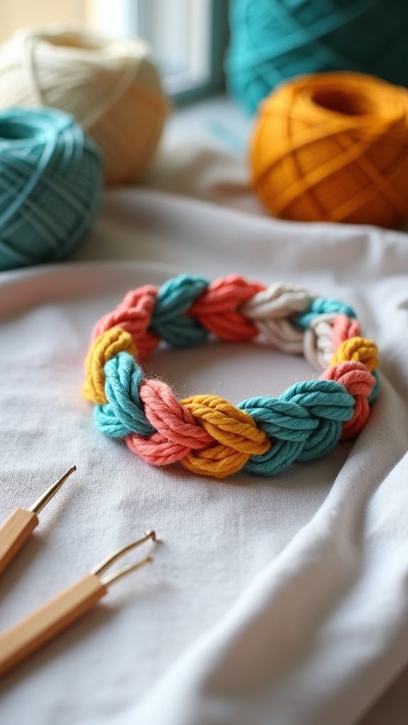 handmade braided crochet accessory