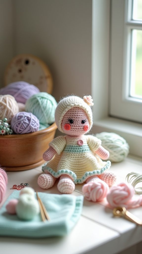 handmade crochet baby doll