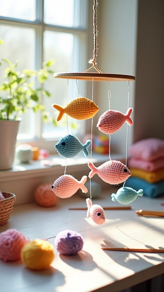 handmade crochet fish decor
