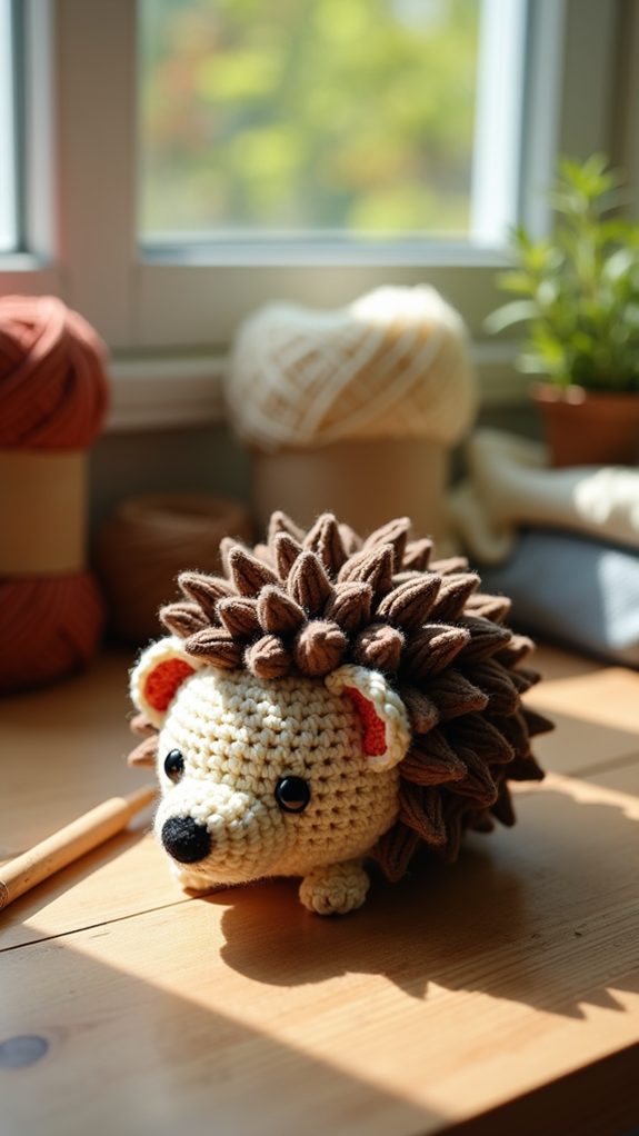 handmade crochet hedgehog plush