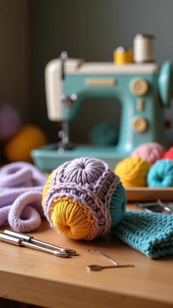 handmade crochet keychain accessory
