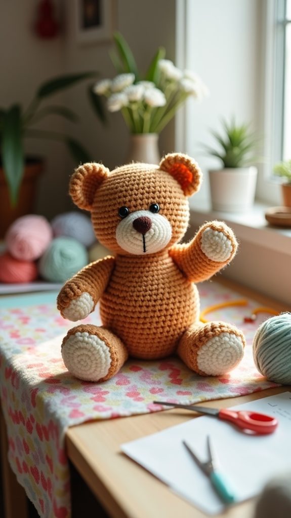 handmade crochet teddy bear
