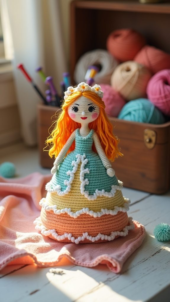 handmade princess crochet toy