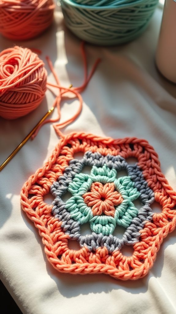 hexagonal potholder design craft