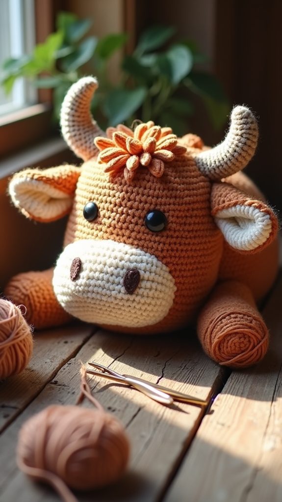 highland cow decorative pillow