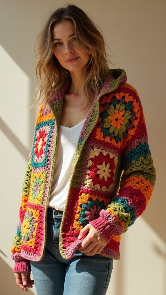 hooded crochet square pattern