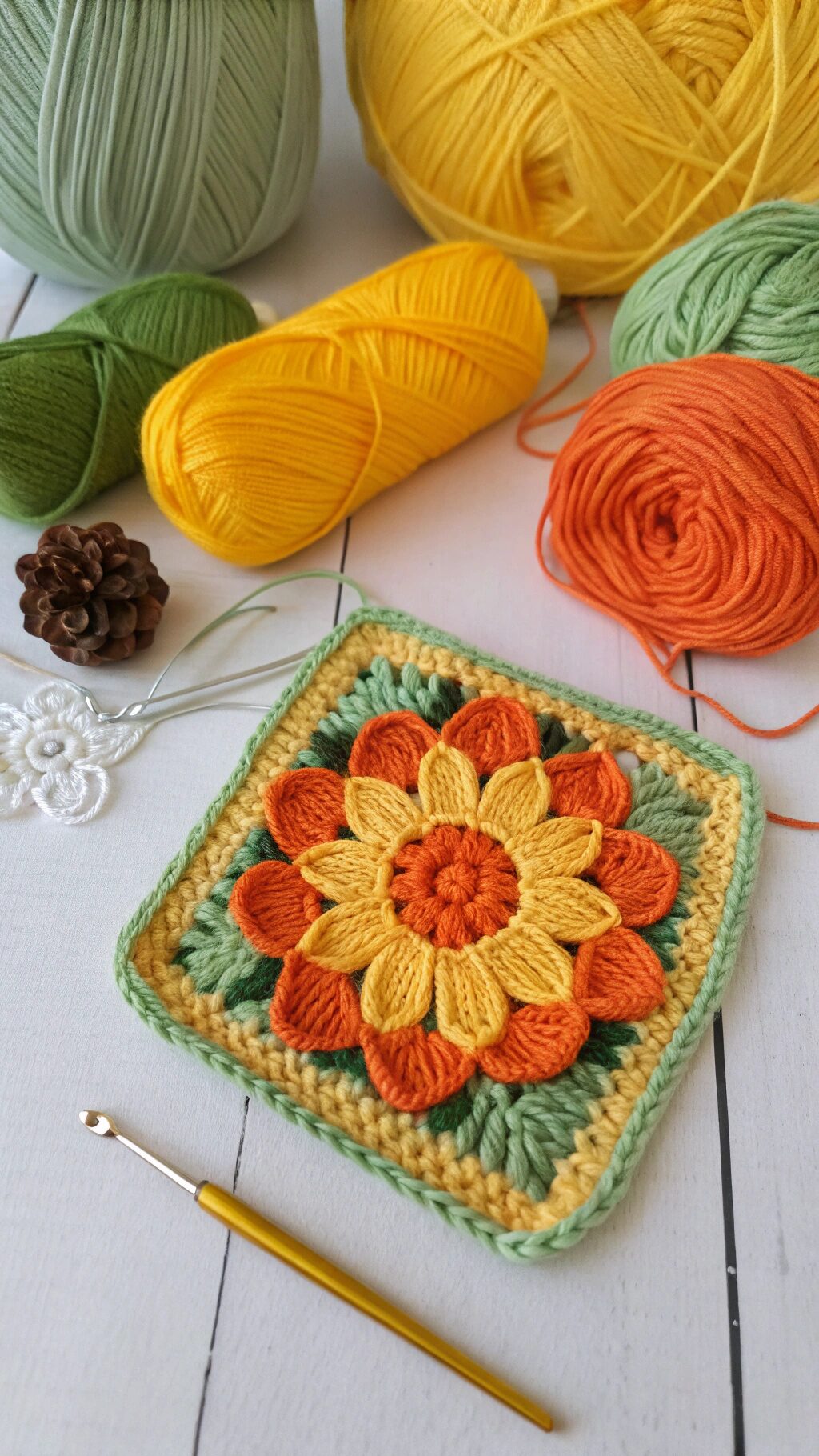 Radiant Marigold Square
