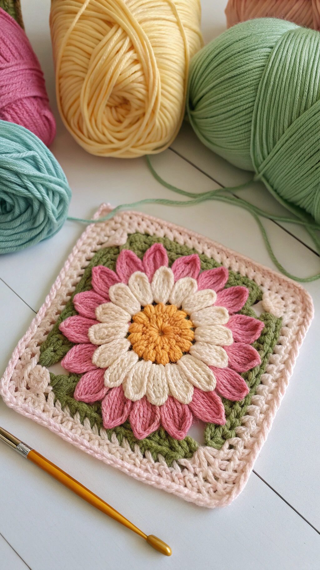 Bold Chrysanthemum Square