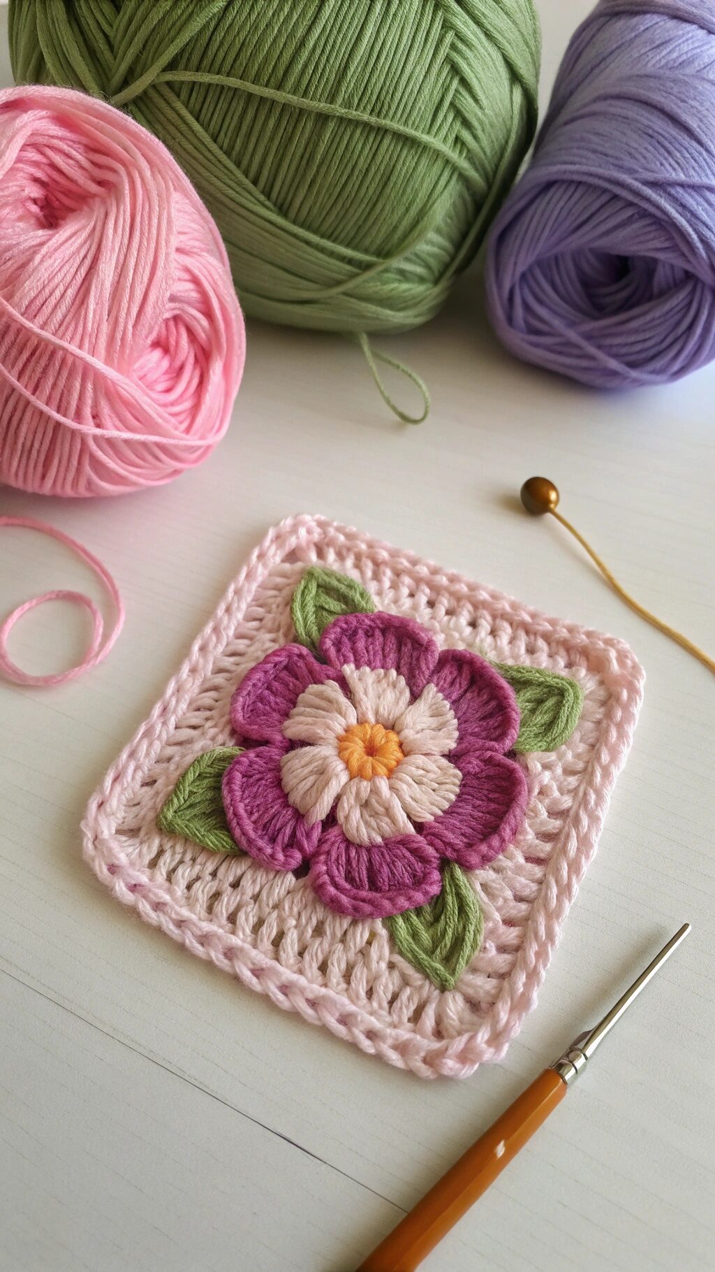 Pretty Petunia Granny Square