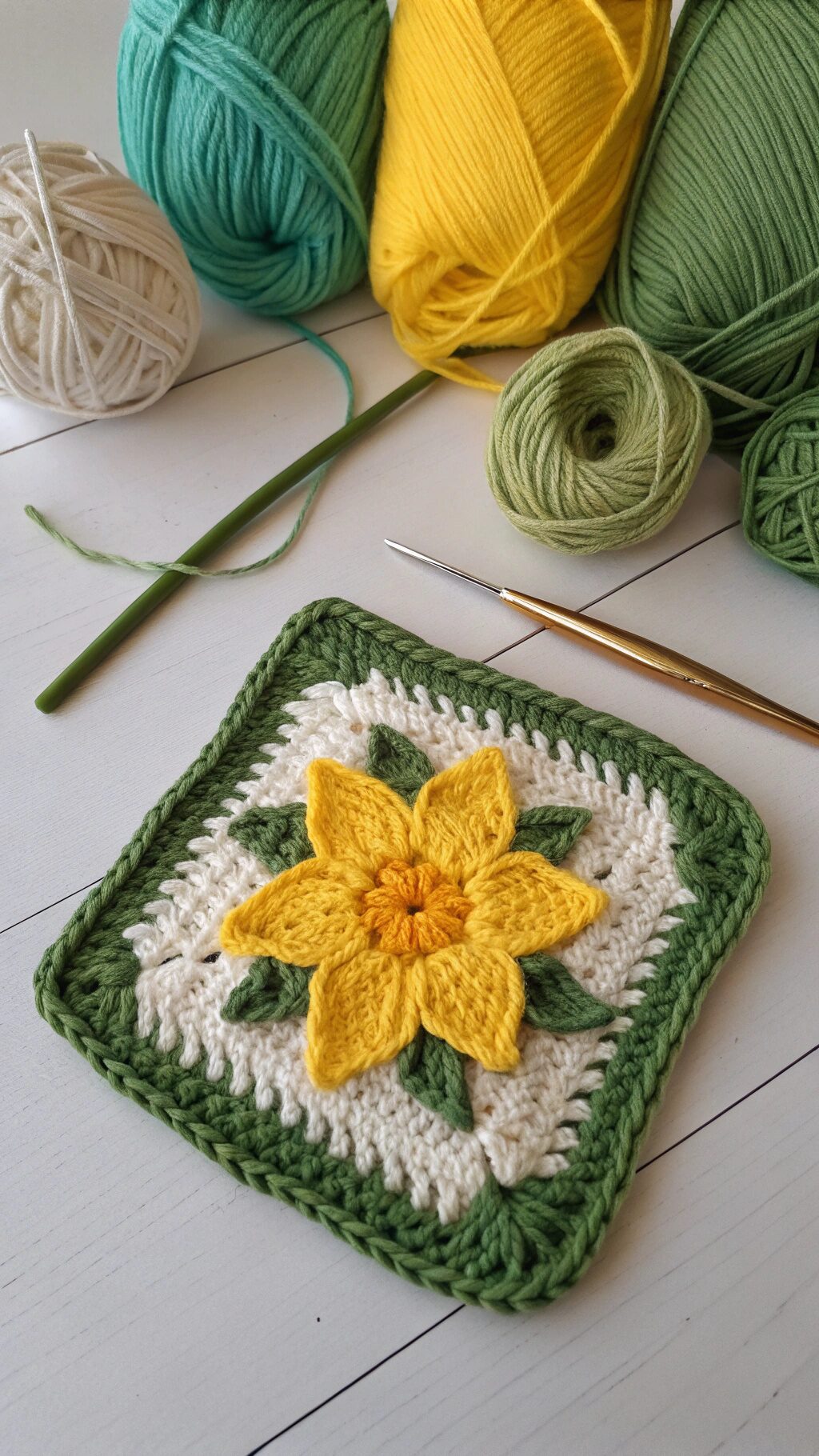 Cheerful Daffodil Square
