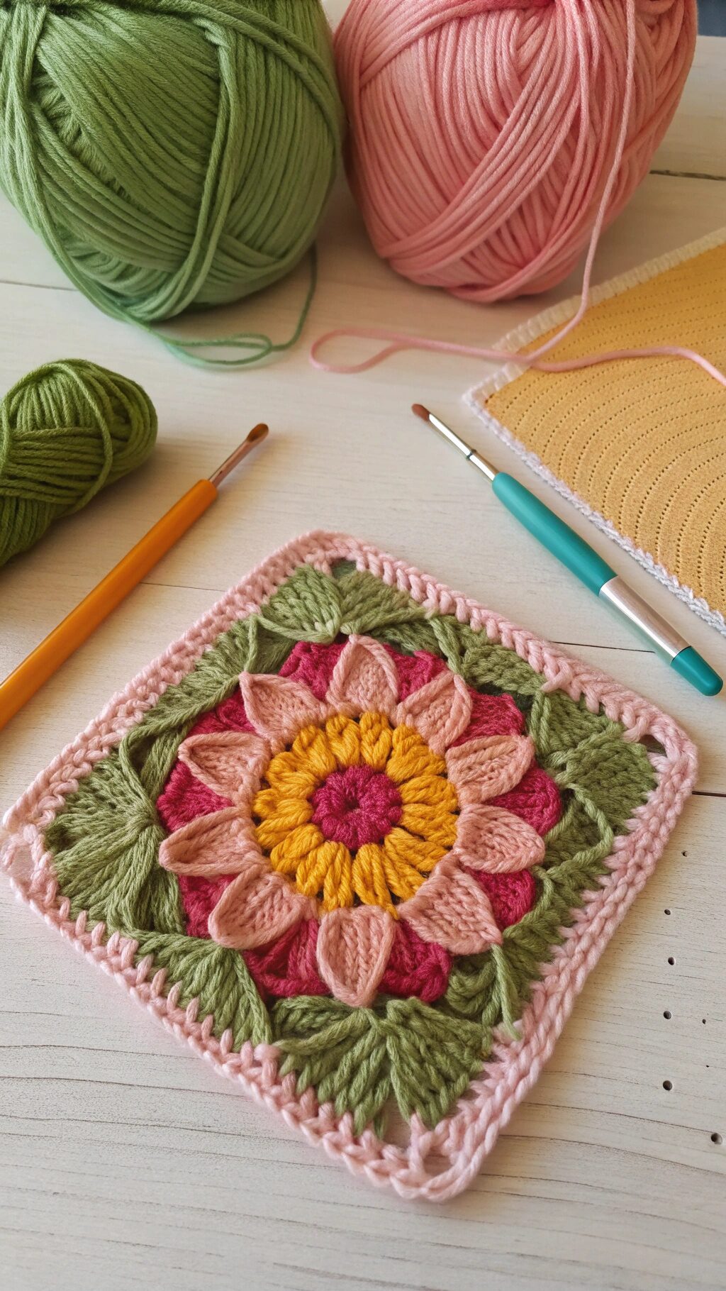 Striking Zinnia Square