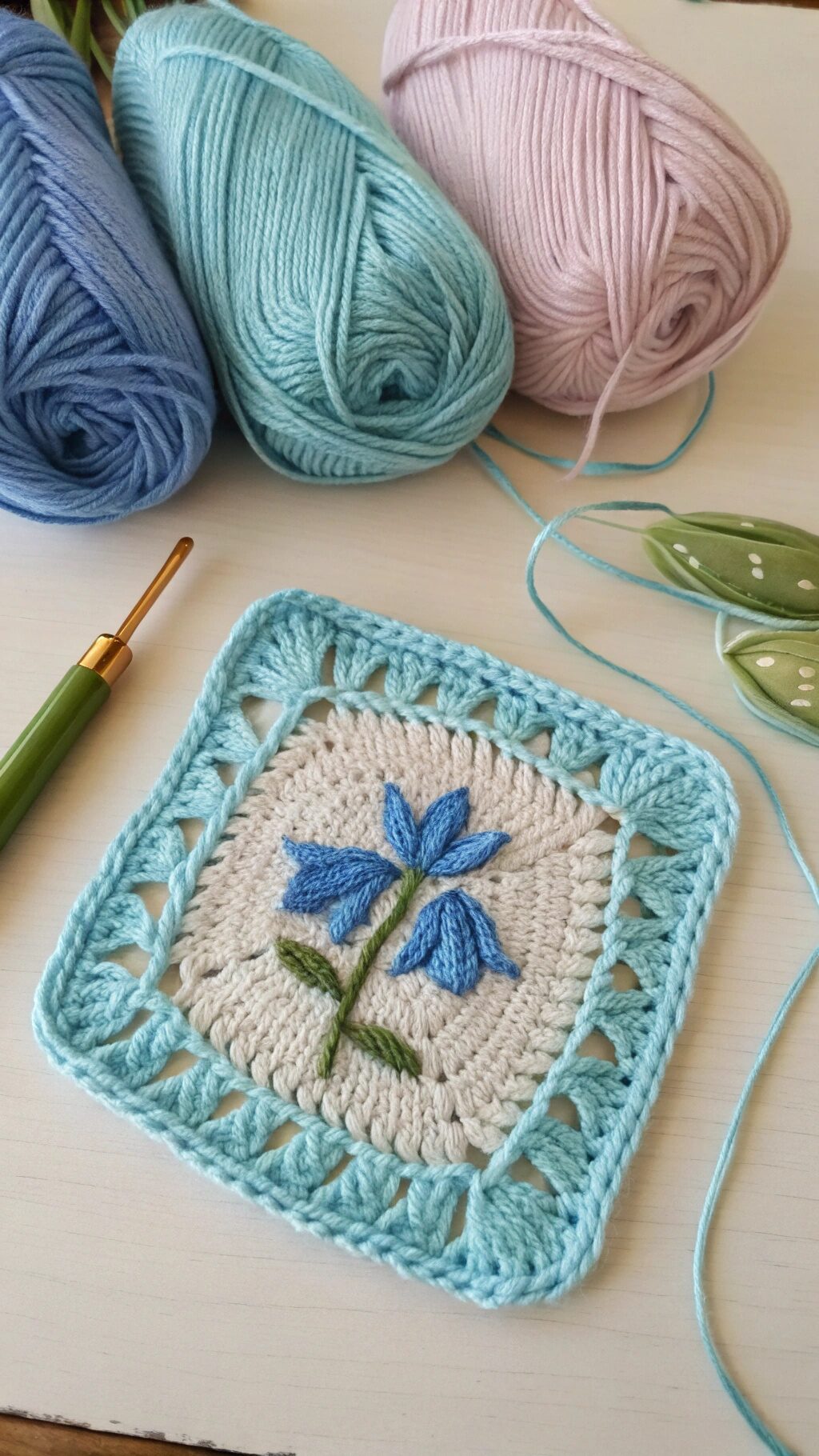 Dreamy Bluebell Granny Square