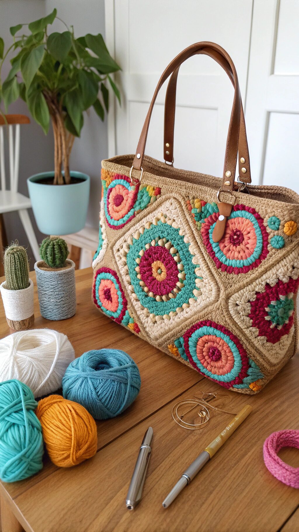 Boho Chic Crochet Tote