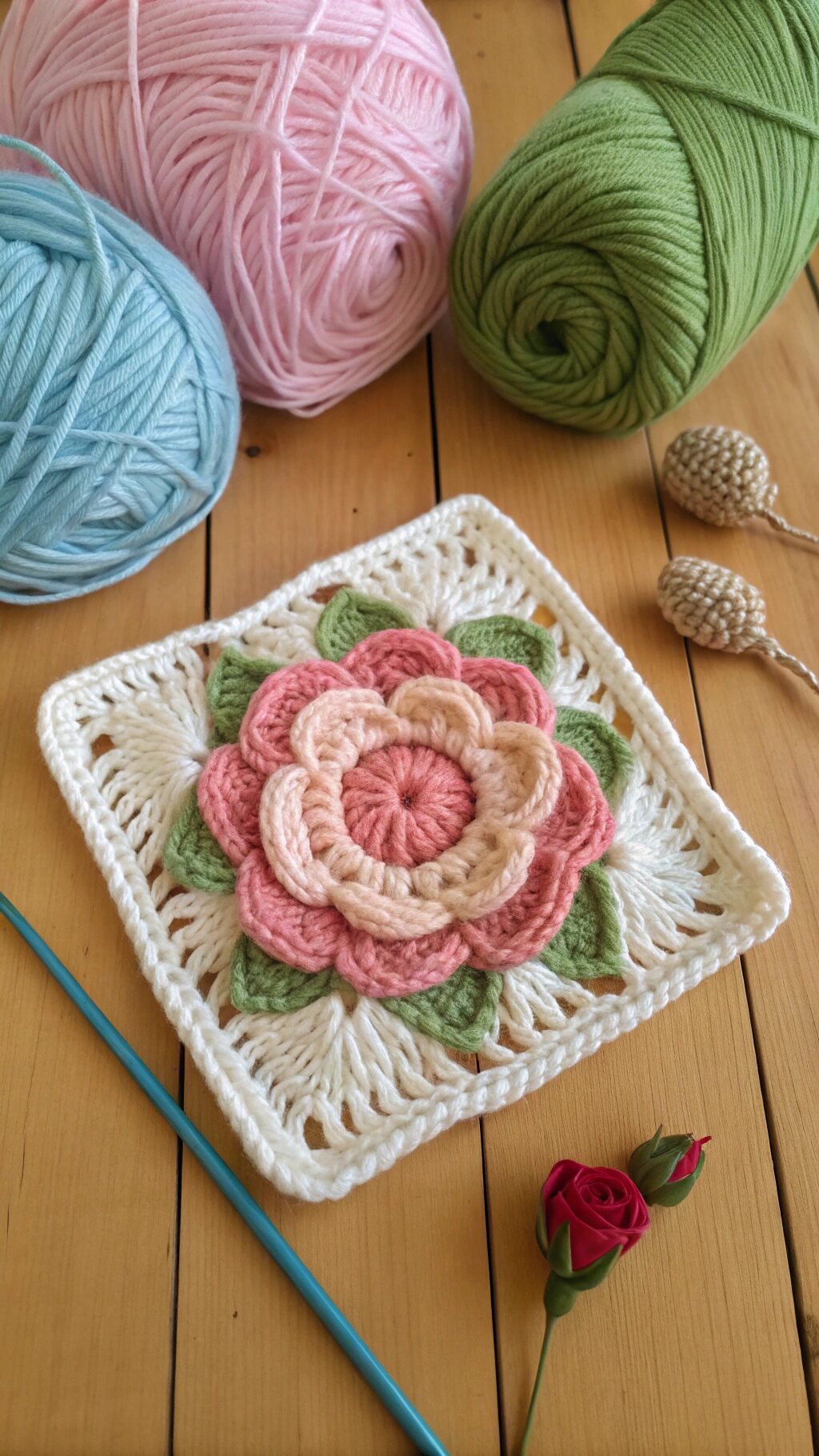 Elegant Rose Square