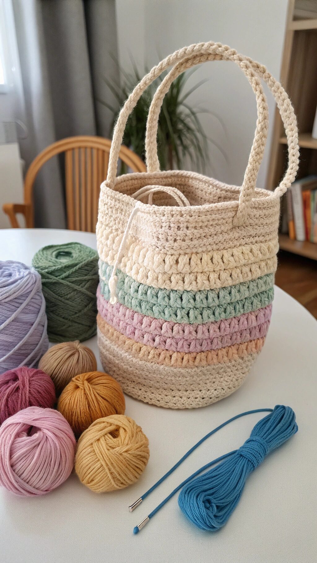 Handmade Crochet Bucket Bag