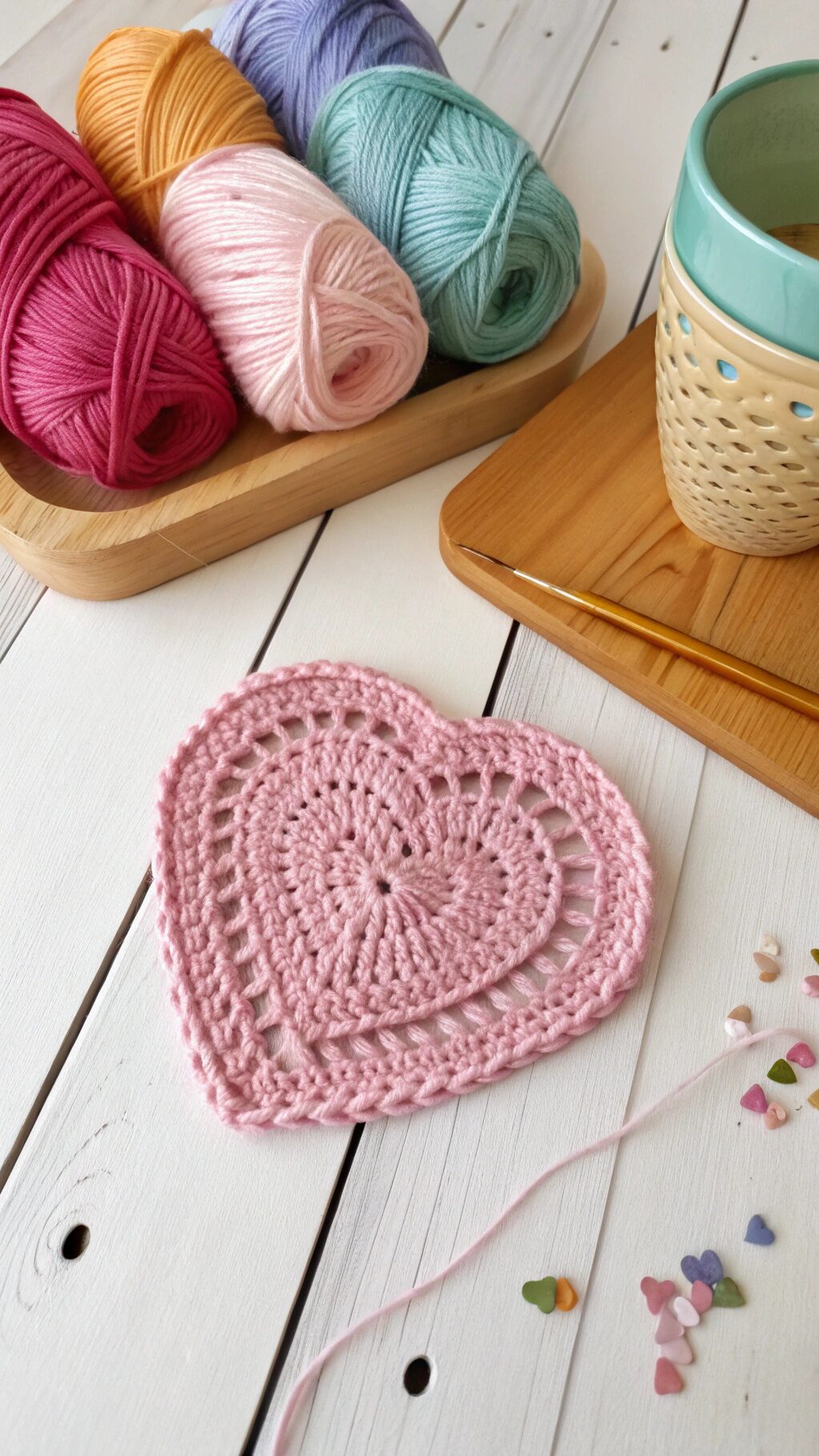 Heart-Shaped Coaster