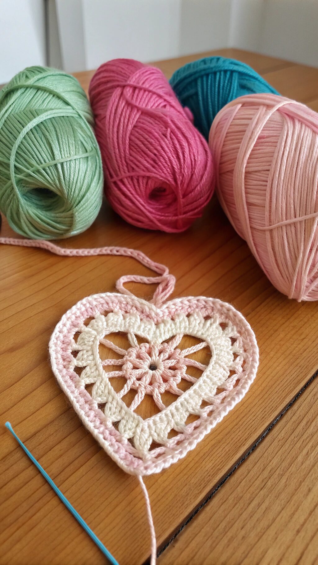 Crochet Heart Ornament