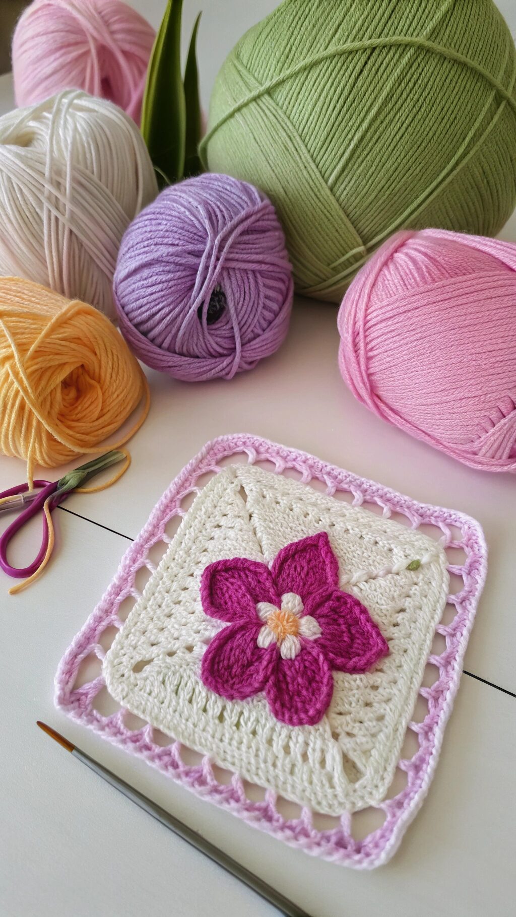Delicate Orchid Granny Square