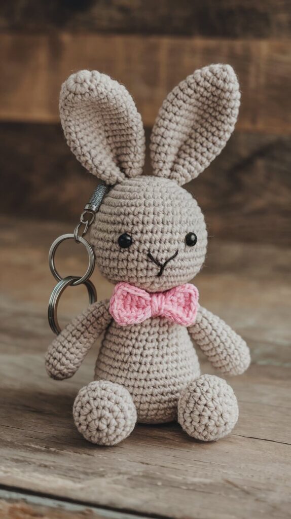 Miniature Bunny Keychain