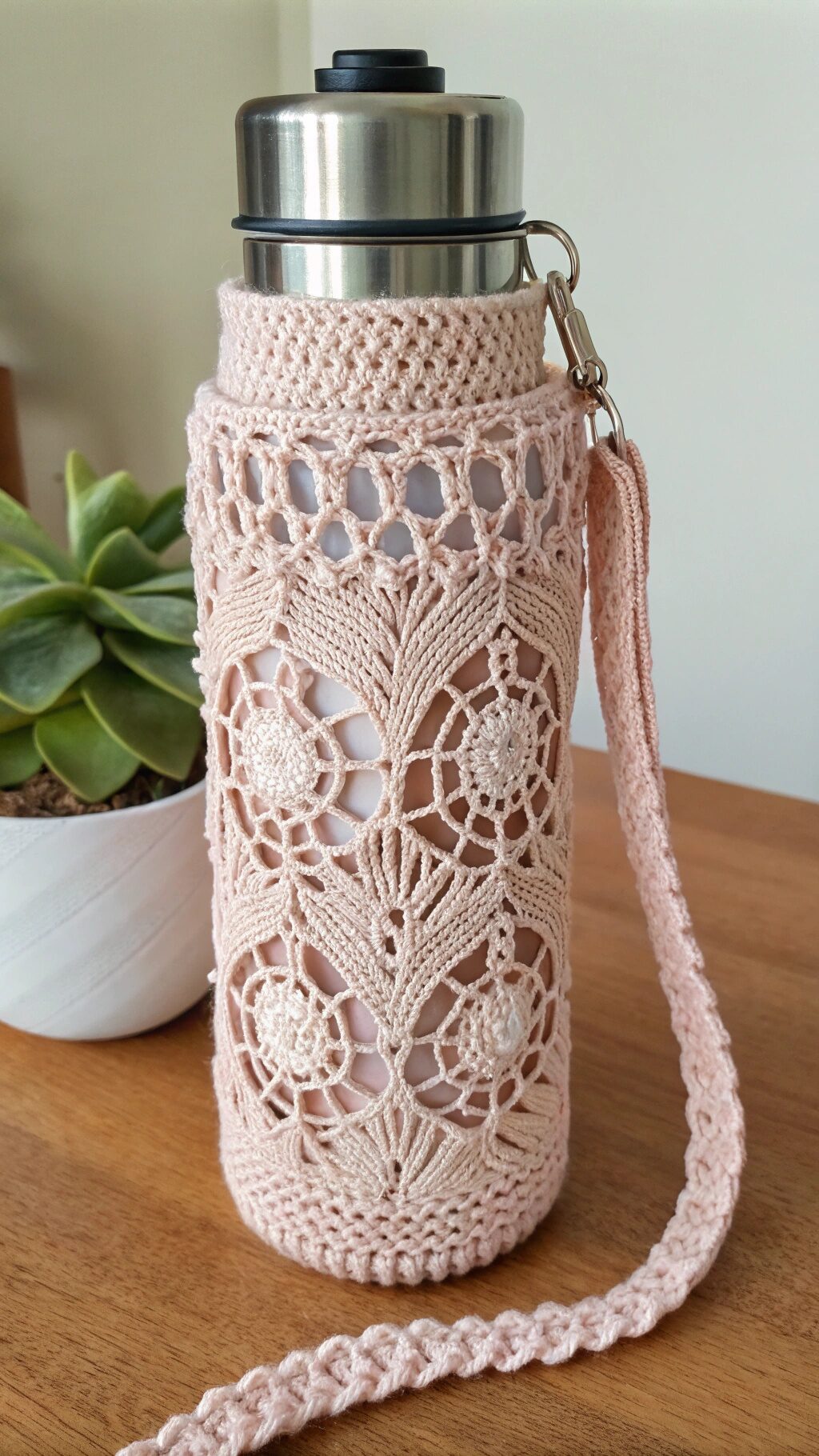 Elegant Lace Water Bottle Holder
