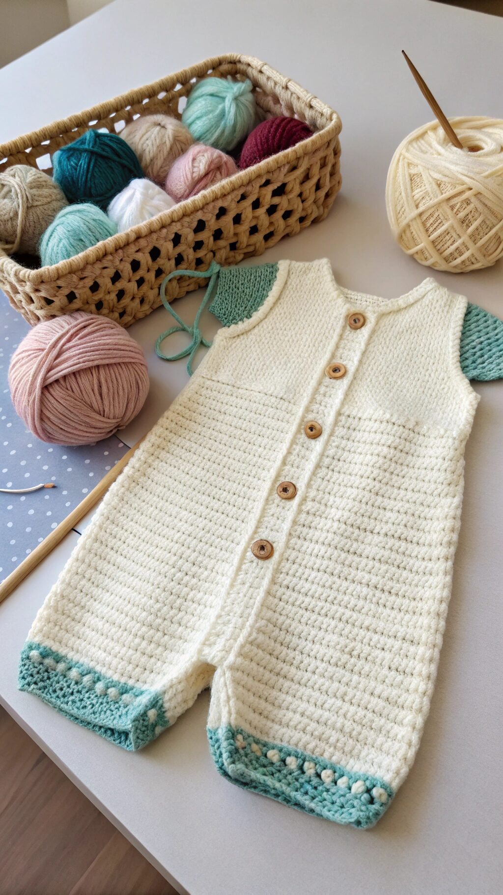 Chic Button-Up Crochet Romper