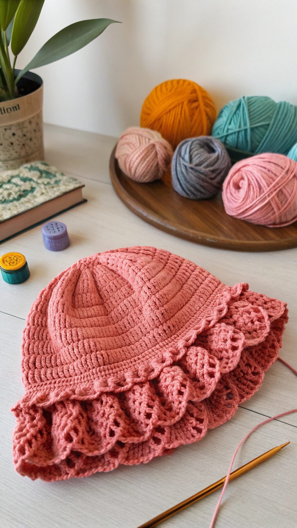 Textured Ruffle Beret