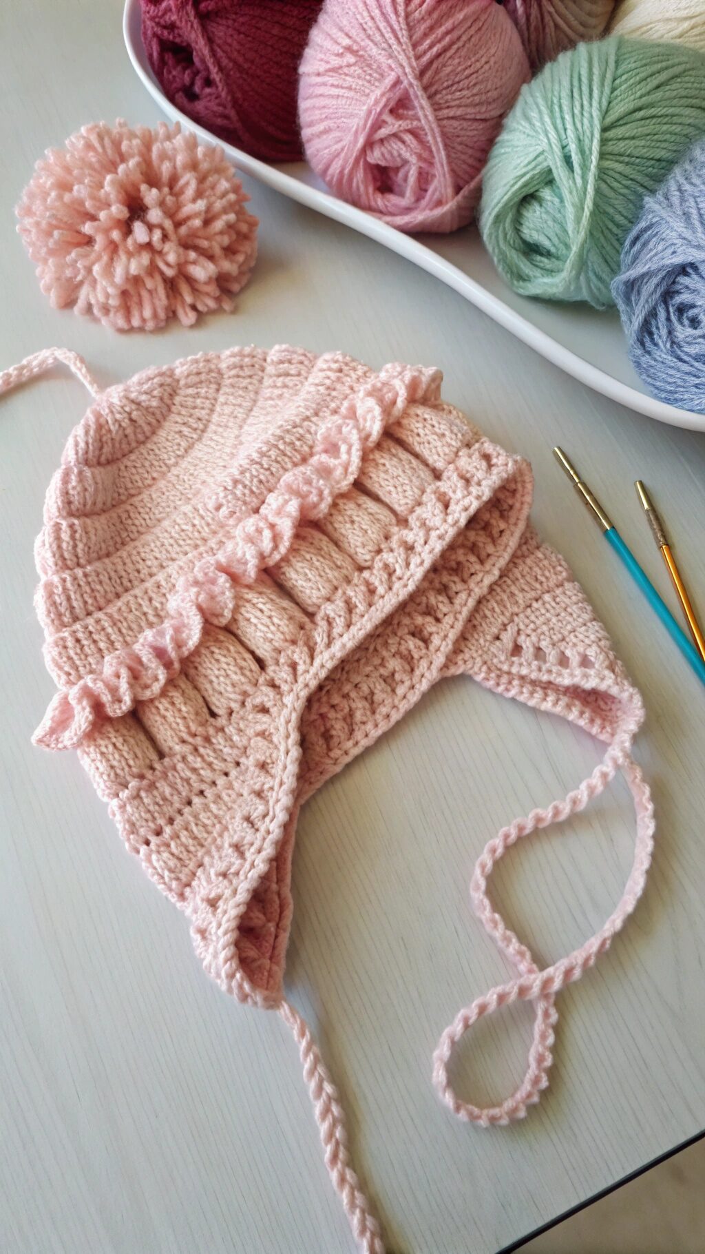 Cozy Ruffle Earflap Hat