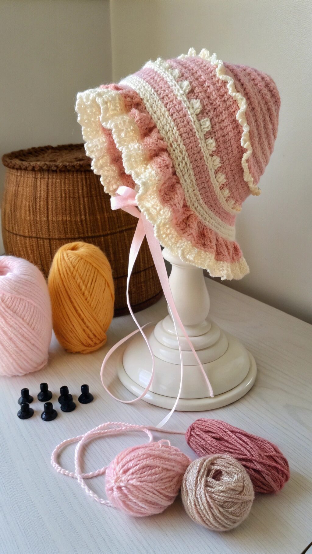 Vintage Ruffle Bonnet