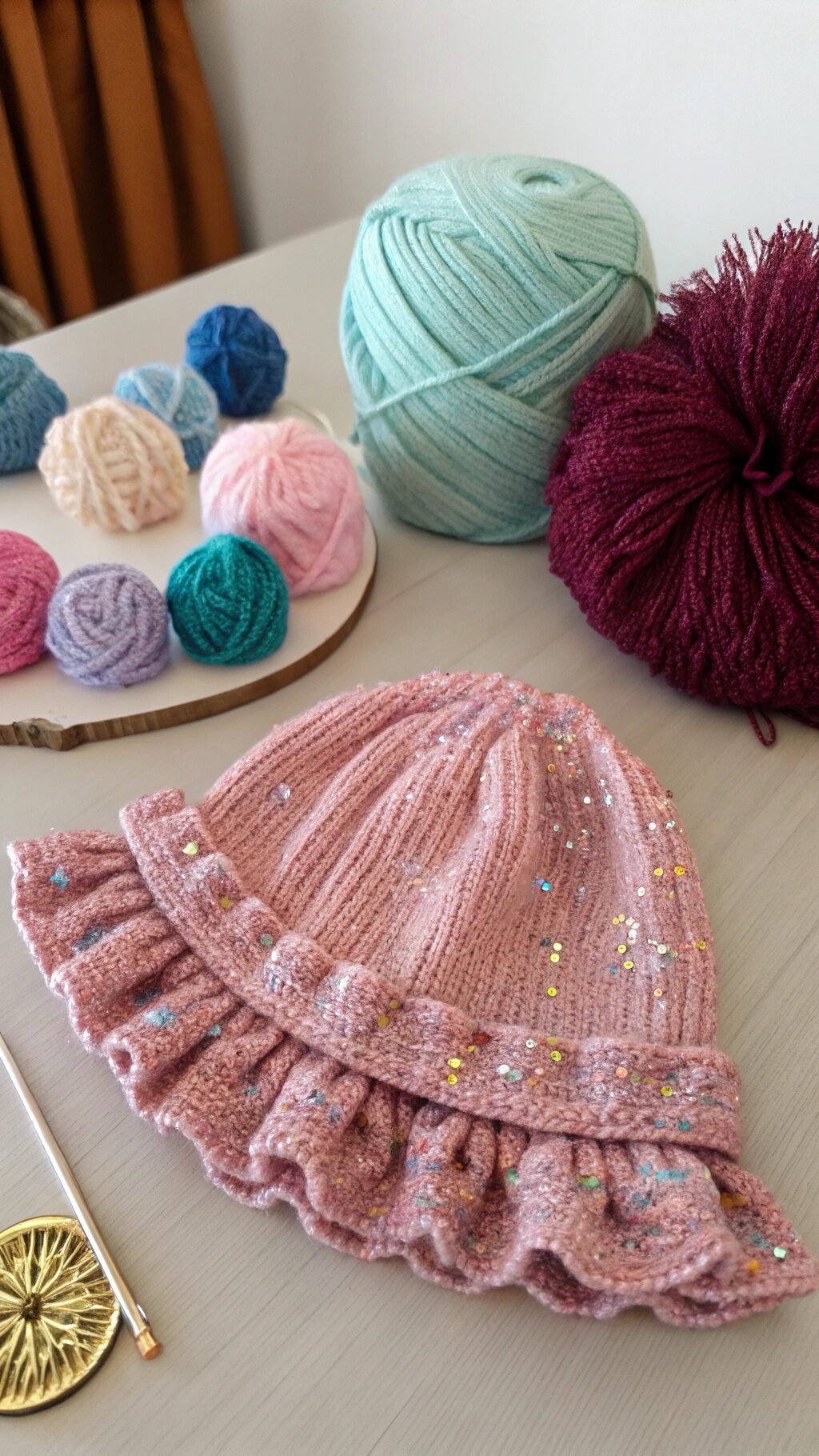 Glittery Ruffle Party Hat