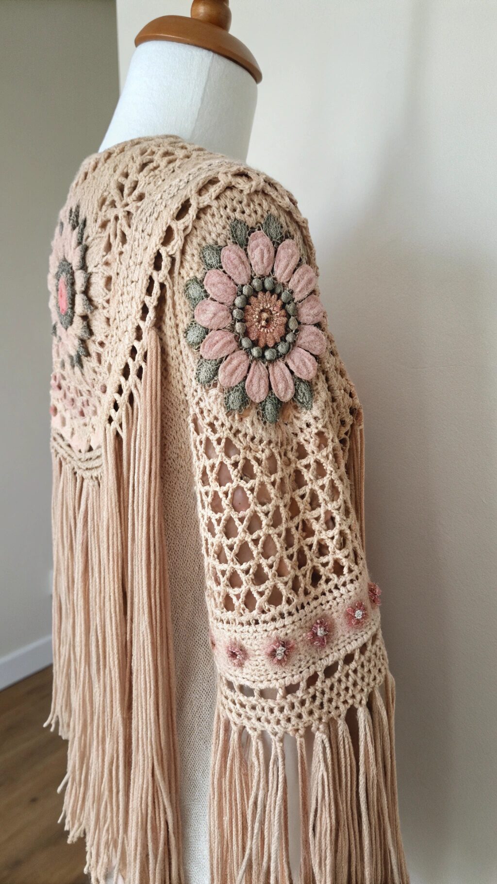 Bohemian Fringe Crochet Sleeves