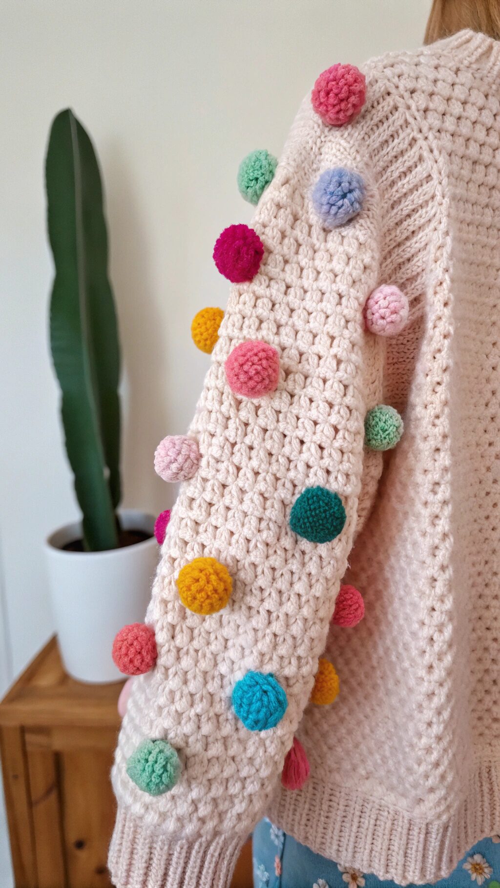 Whimsical Pom-Pom Sleeves
