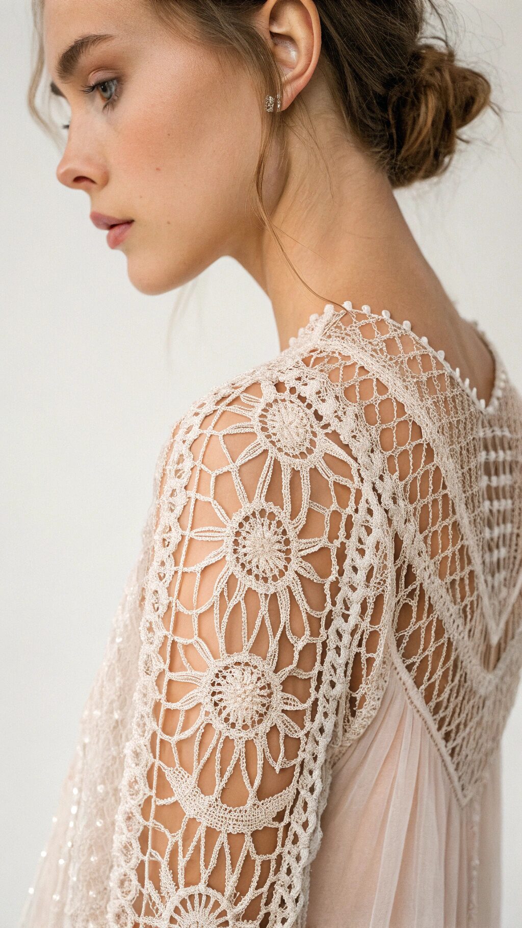 Delicate Sheer Crochet Sleeves