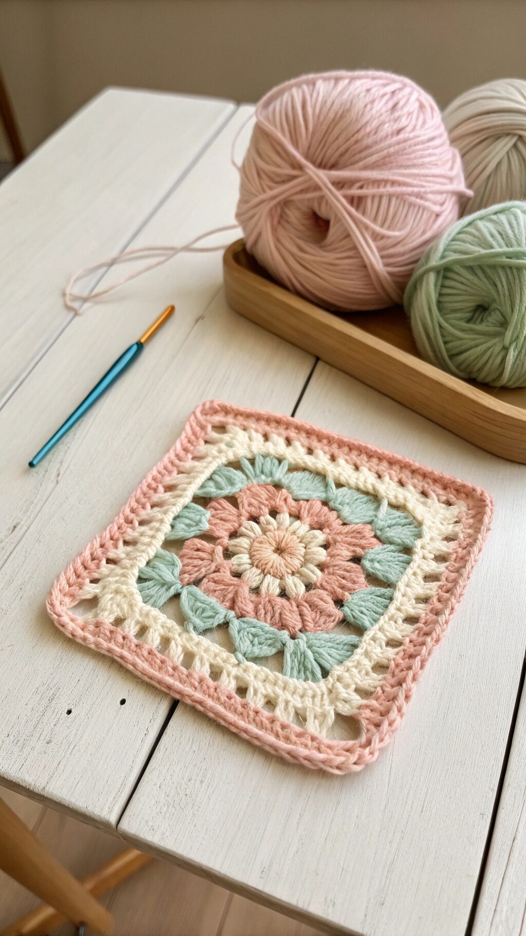 Vintage Sunflower Square