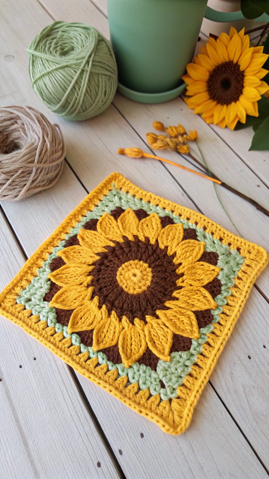 Simple Sunflower Square
