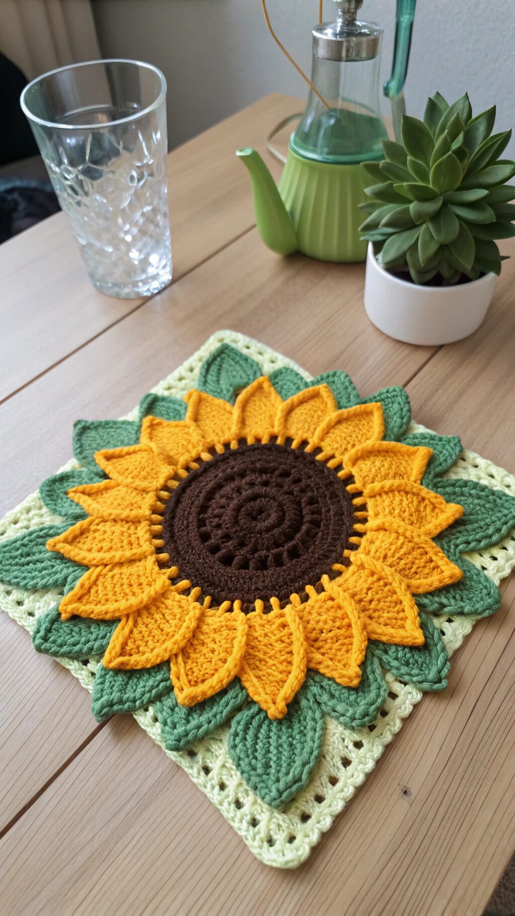 Sunflower Border Square
