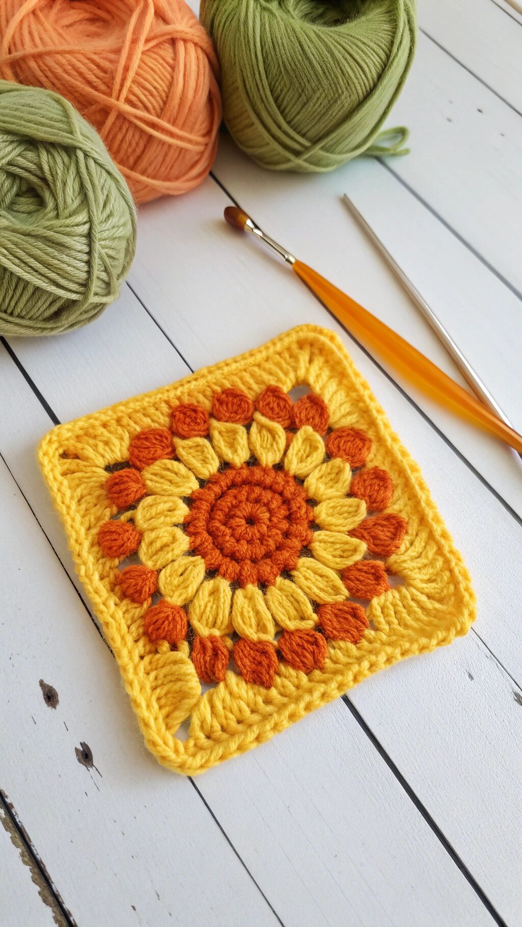 Chunky Sunflower Pattern