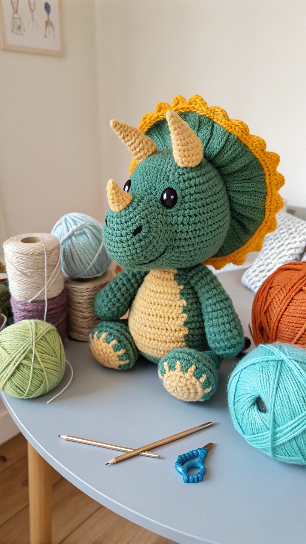 Classic Amigurumi Triceratops